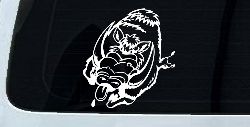 Wild Boar Hog Charging Car or Truck Window Decal Sticker