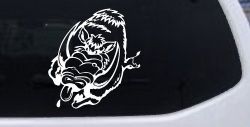 Wild Boar Hog Charging Car or Truck Window Decal Sticker