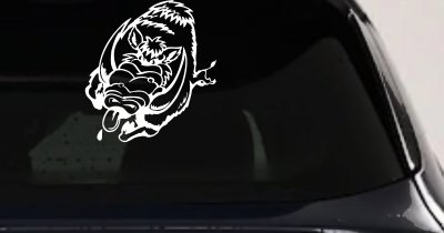 Wild Boar Charging Decal for Car Truck Window Vinyl Sticker
