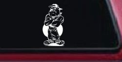 Bad Bull Dog Standing up Sports Car or Truck Window Decal Sticker