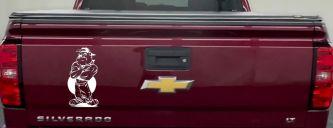 Bad Bull Dog Standing up Sports Car or Truck Window Decal Sticker