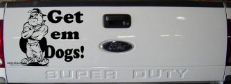 Get Em Dogs Bulldogs Sports Car or Truck Window Decal Sticker (Black)