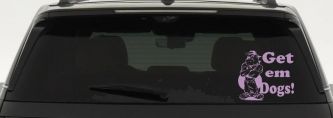 Get Em Dogs Bulldogs Car Truck Window Vinyl Decal Sticker (Lilac)