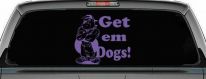 Get Em Dogs Bulldogs Sports Car or Truck Window Decal Sticker (Purple)