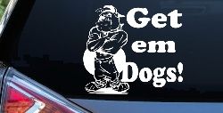 Get Em Dogs Bulldogs Sports Car or Truck Window Decal Sticker