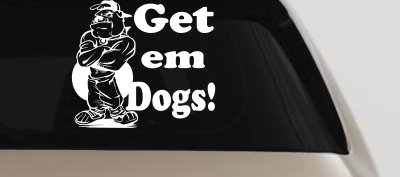 Get Em Dogs Bulldogs Car Truck Window Vinyl Decal Sticker