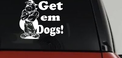 Get Em Dogs Bulldogs Car Truck Window Vinyl Decal Sticker