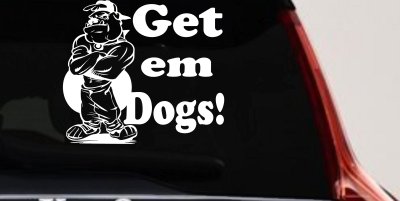 Get Em Dogs Bulldogs Car Truck Window Vinyl Decal Sticker