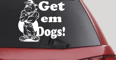 Get Em Dogs Bulldogs Car Truck Window Vinyl Decal Sticker