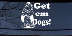Get Em Dogs Bulldogs Sports Car or Truck Window Decal Sticker