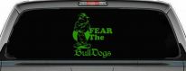 Fear The Bulldogs Decal Sports Car or Truck Window Decal Sticker (Lime)