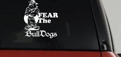 Fear The Bulldogs Vinyl Decal for Car Truck Window Sticker