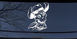 Western Cowboy Skull Car or Truck Window Decal Sticker