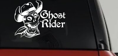 Ghost Rider Cowboy Skull Car Truck Window Vinyl Decal Sticker
