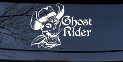 Ghost Rider Cowboy Skull Car or Truck Window Decal Sticker