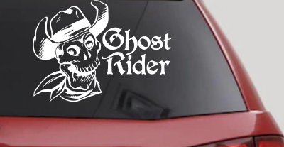 Ghost Rider Cowboy Skull Car Truck Window Vinyl Decal Sticker