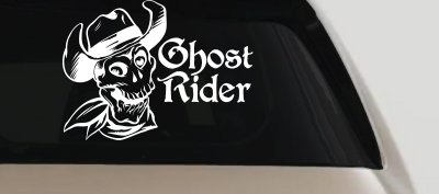 Ghost Rider Cowboy Skull Car Truck Window Vinyl Decal Sticker
