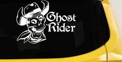 Ghost Rider Cowboy Skull Car Truck Window Vinyl Decal Sticker