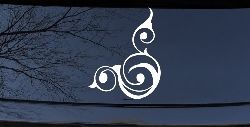 Inside Corner Swirl Car or Truck Window Decal Sticker