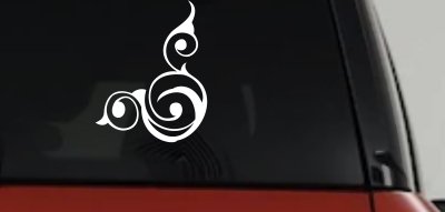 Swirl Corner Car Truck Window Decal Vinyl Sticker Auto Graphic