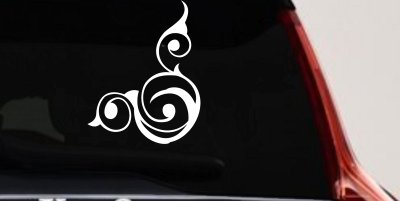 Swirl Corner Car Truck Window Decal Vinyl Sticker Auto Graphic