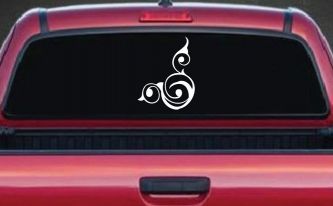 Inside Corner Swirl Car or Truck Window Decal Sticker