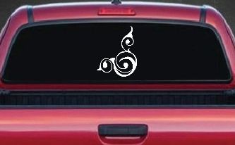 Inside Corner Swirl Car or Truck Window Decal Sticker