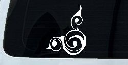 Inside Corner Swirl Car or Truck Window Decal Sticker