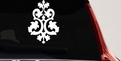 Swirl Vine Decal for Car & Truck Windows - Elegant Vinyl Accent
