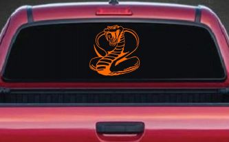 King Cobra Animals Car or Truck Window Decal Sticker (Orange)