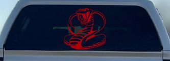 King Cobra Animals Car or Truck Window Decal Sticker (Red)