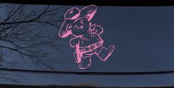 Cowboy Teddy Bear Decal Western Truck Car Window Vinyl Sticker (Pink)
