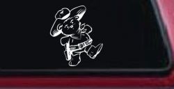 Cowboy Western Teddy Bear Western Car or Truck Window Decal Sticker