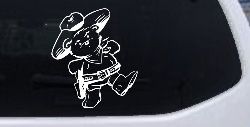 Cowboy Western Teddy Bear Western Car or Truck Window Decal Sticker