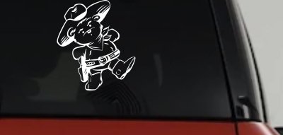 Cowboy Teddy Bear Decal Western Truck Car Window Vinyl Sticker