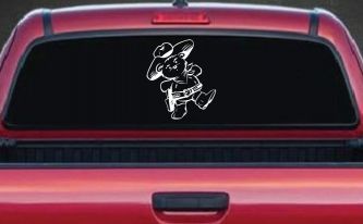 Cowboy Western Teddy Bear Western Car or Truck Window Decal Sticker