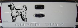Afghan Hound Dog Car Truck Window Vinyl Decal Sticker (Black)