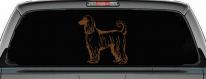 Afghan Hound Dog Car or Truck Window Decal Sticker (Copper)
