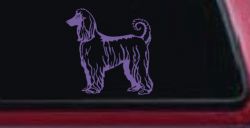 Afghan Hound Dog Car or Truck Window Decal Sticker (Purple)