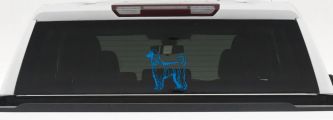 Afghan Hound Dog Car Truck Window Vinyl Decal Sticker (Sky Blue)