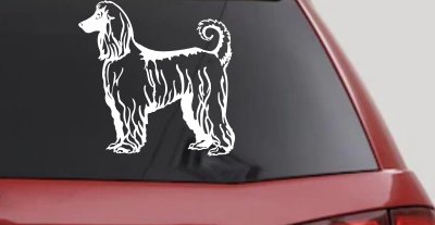 Afghan Hound Dog Car Truck Window Vinyl Decal Sticker
