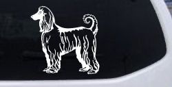 Afghan Hound Dog Car or Truck Window Decal Sticker