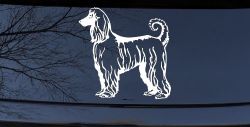Afghan Hound Dog Car or Truck Window Decal Sticker