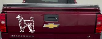 Afghan Hound Dog Car or Truck Window Decal Sticker (White)
