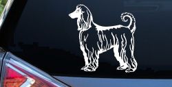 Afghan Hound Dog Car or Truck Window Decal Sticker