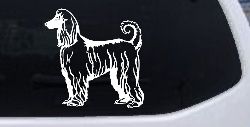 Afghan Hound Dog Car or Truck Window Decal Sticker