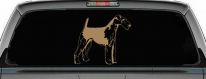 Airedale Terrier Car Decal - Window Sticker for Dogs & Trucks (Light Brown)