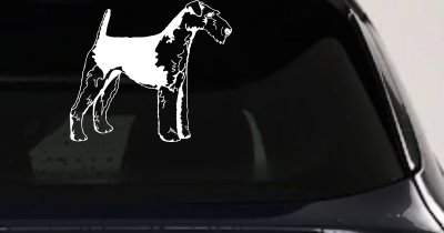 Airedale Terrier Car Decal - Window Sticker for Dogs & Trucks