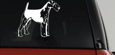 Airedale Terrier Car Decal - Window Sticker for Dogs & Trucks