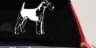 Airedale Terrier Car Decal - Window Sticker for Dogs & Trucks